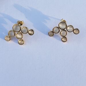 Marcia Moran Natural stone 18k gold plated earrings